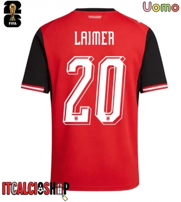 Austria Konrad Laimer #20 Prima Maglia Mondiali 2026 Manica Corta